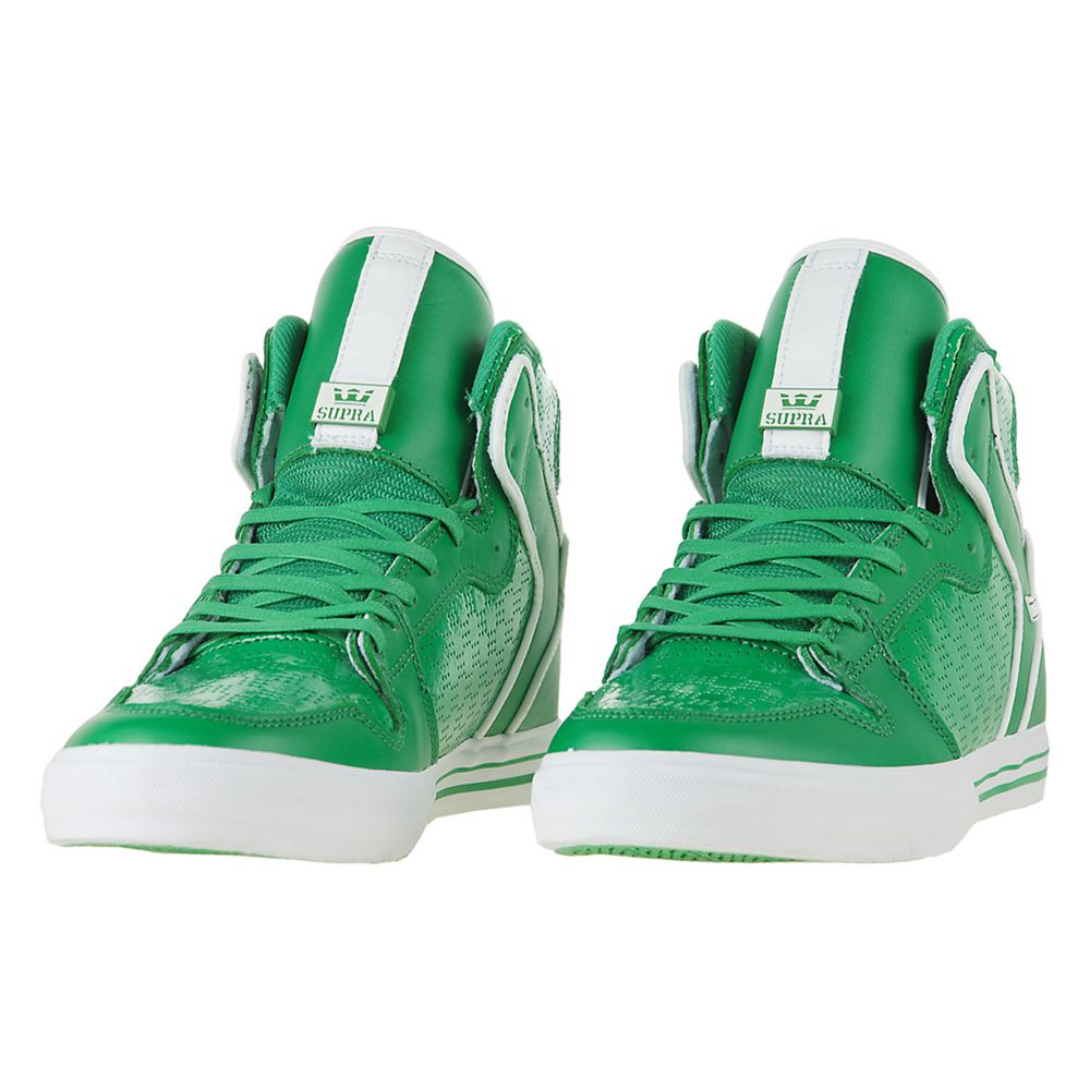 Baskets Montantes Supra Vaider Vert Green Homme | FGS-23061403